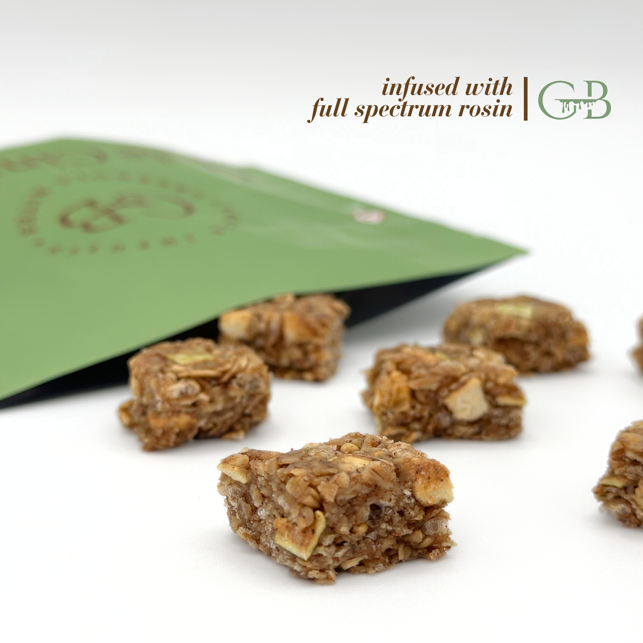 Photograph of product: Greenola Bites - Apple Cinnamon - Rosin Infused - 100mg (10pk)
