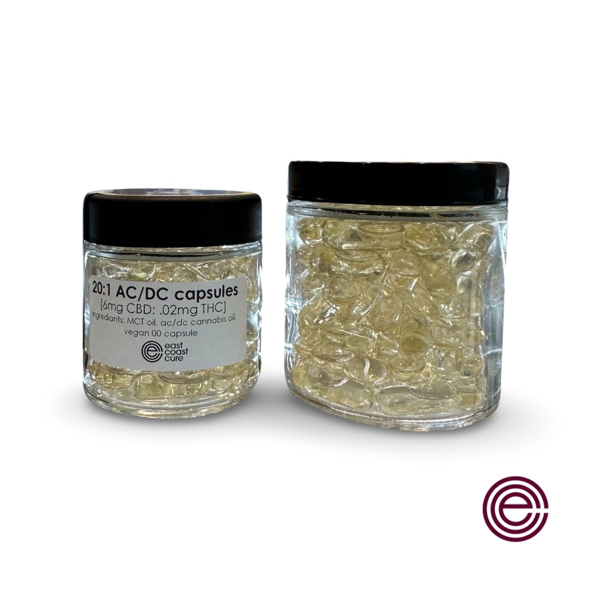 Photograph of product: ECC AC/DC 20:1 CBD:TH-oui Capsules- 50 Count