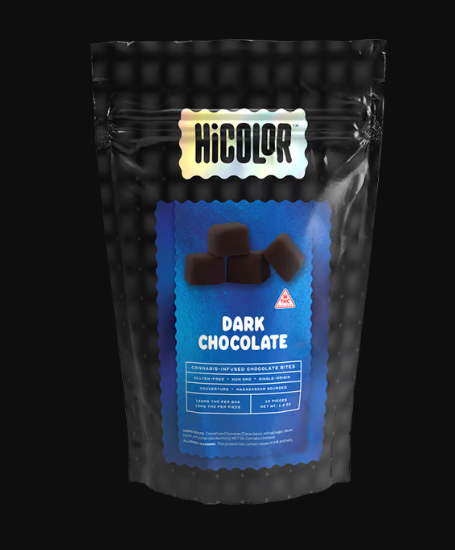 Photograph of product: Dark Chocolate Bites(10mg/100mg) (HiColor)
