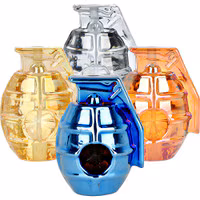 Photograph of product: Grenade Electroplated Glass Hand Pipe | 3" | Assorted Colors