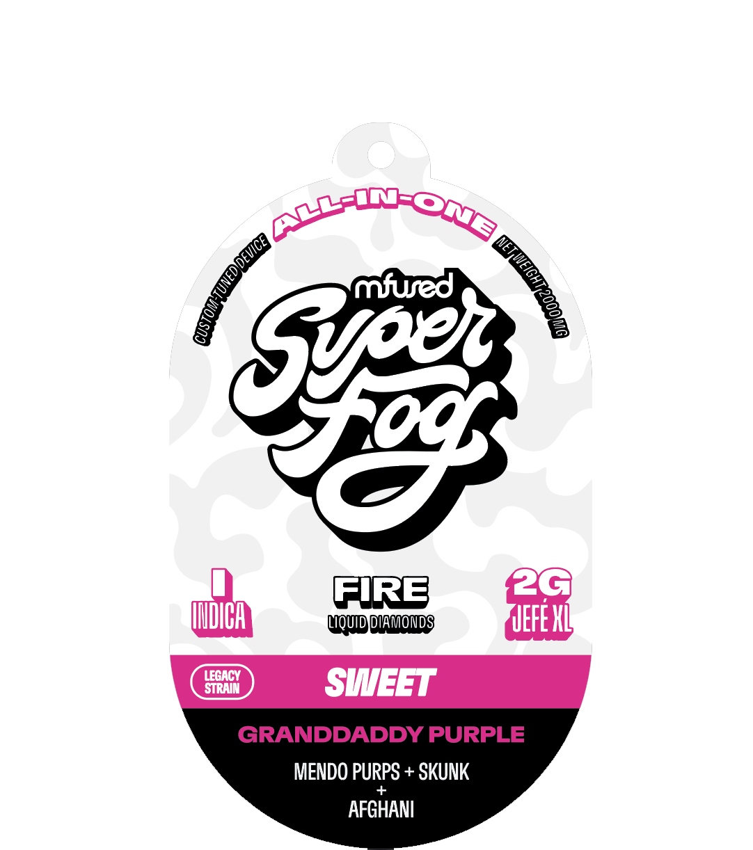 Photograph of product: Super Fog Fire Granddaddy Purple Disposable Vape 2g