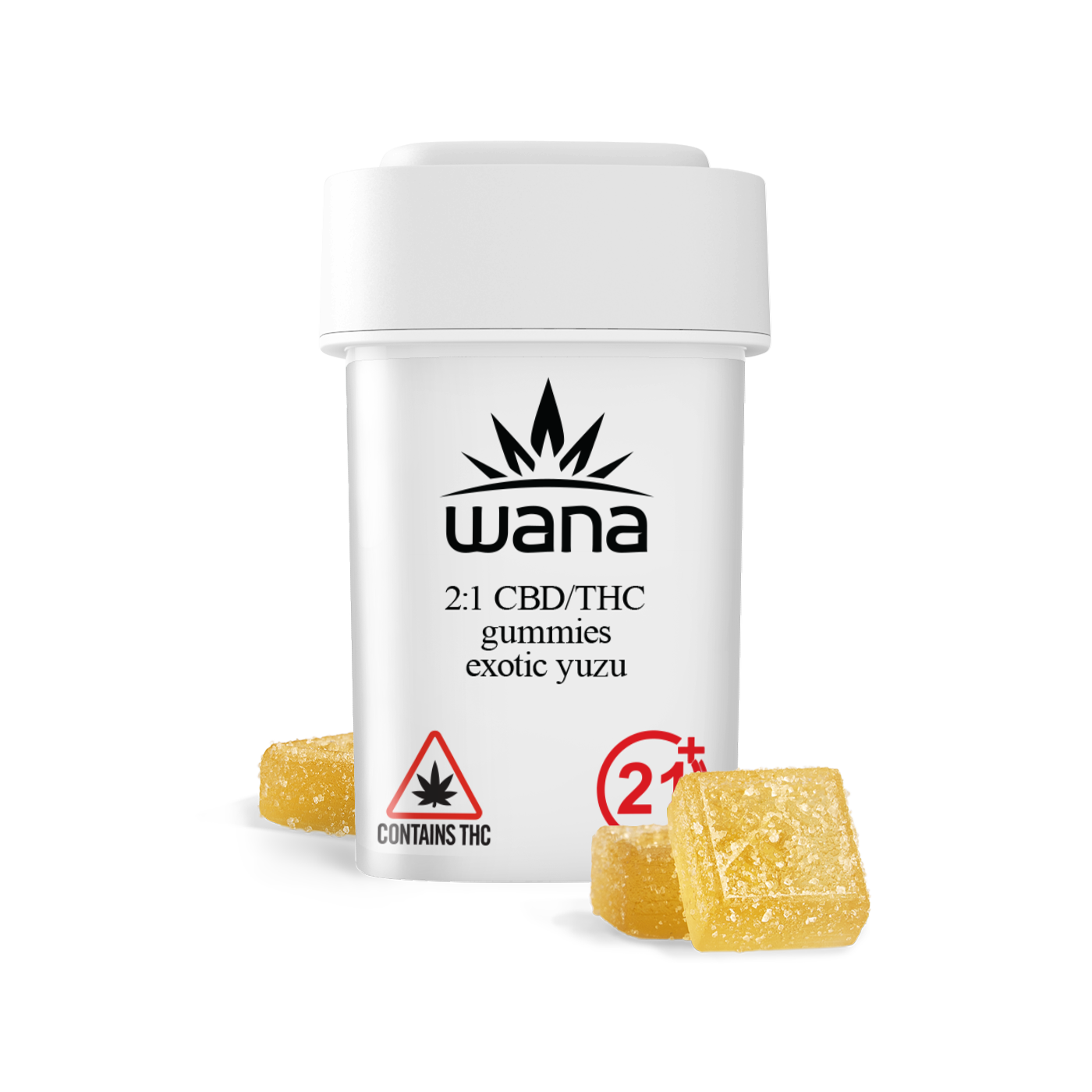 Photograph of product: Wana 2:1 CBD/THC Gummies Exotic Yuzu 00266