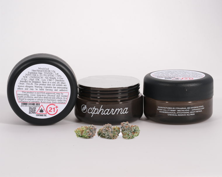 Photograph of product: HYB: Modified Haze Flower | Whole Flower 3.5g (H) | 26138 | CTP