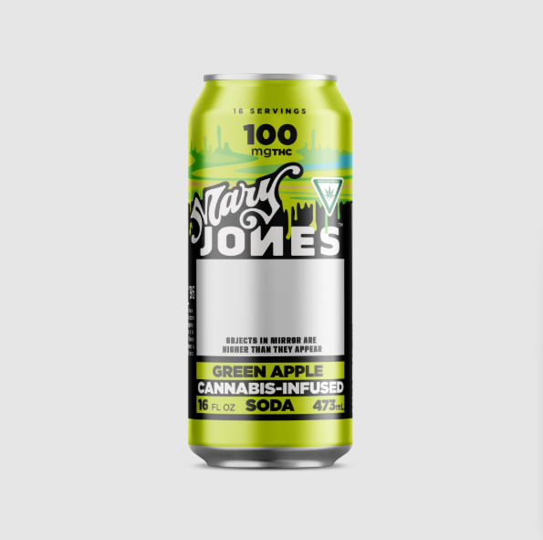 Photograph of product: Green Apple Soda | 100mg x 1pk | Mary Jones