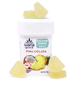 Photograph of product: Wana 100mg Gummies (I) QUICK PINA COLADA