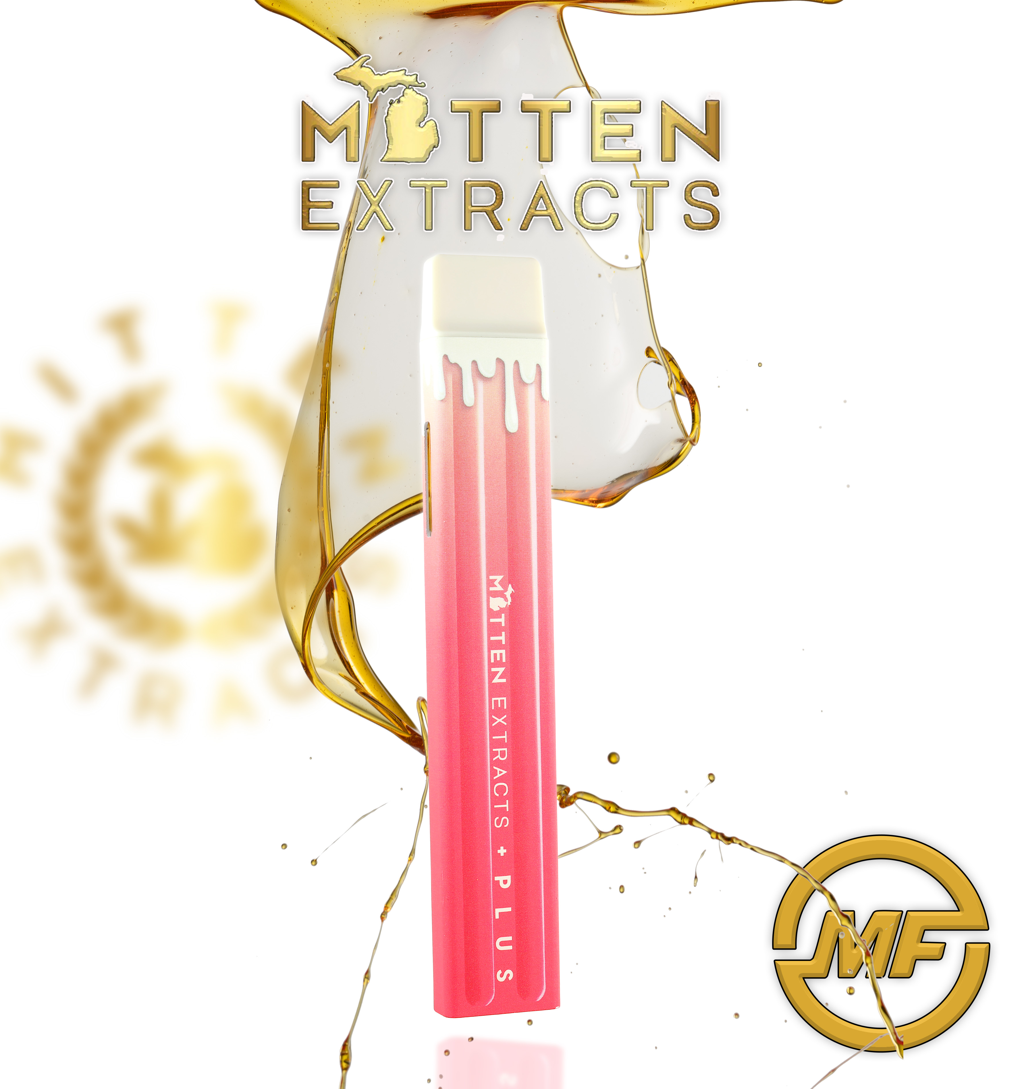 Photograph of product: Mitten Extracts | Strawberry Shortcakez | Limited Edition Disposable Vape | 1g
