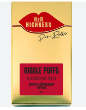 Photograph of product: Her Highness | Giggle Puffs | Kief Distillate Terp Infused Preroll | 5pk