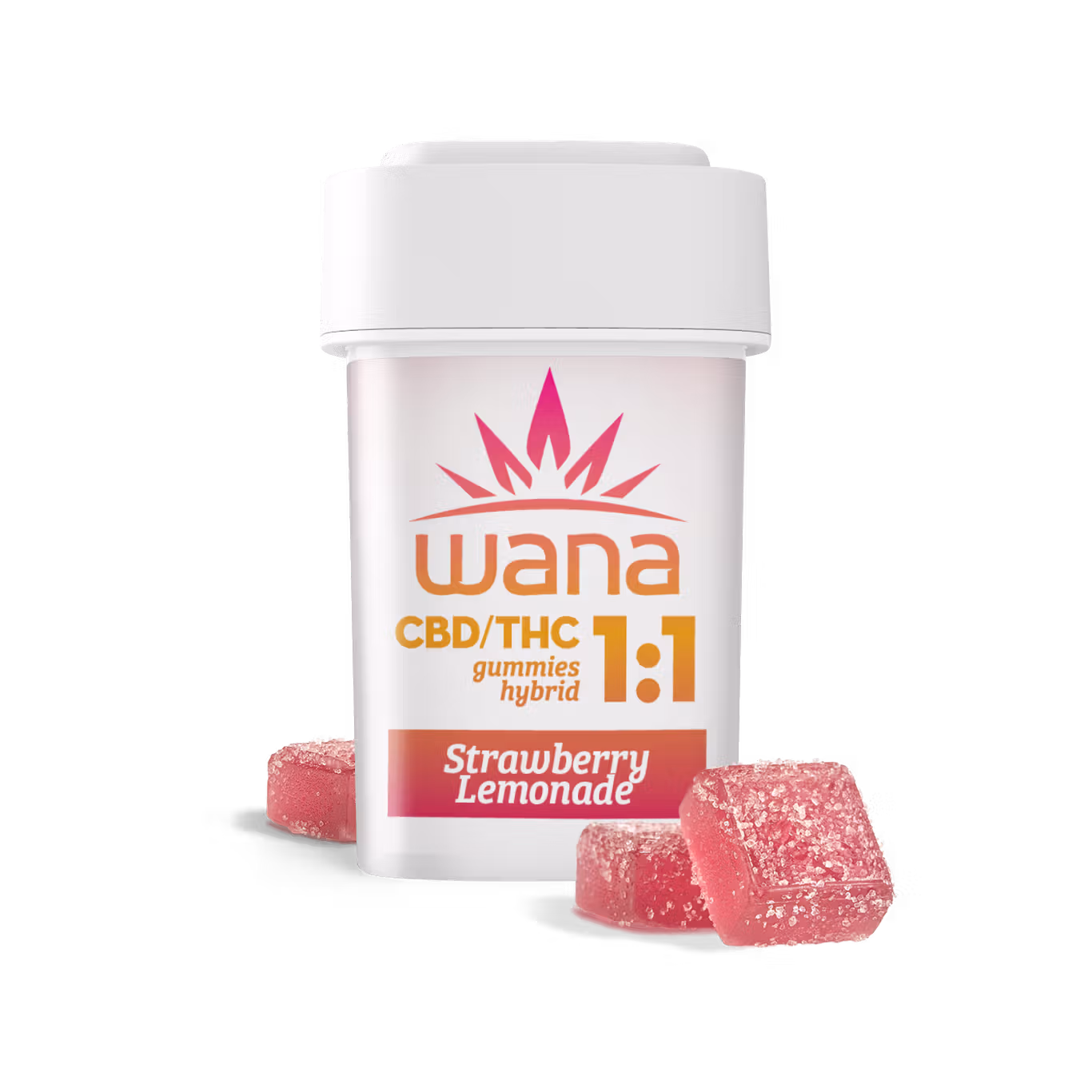 Photograph of product: Wana Classic Strawberry Lemonade Gummies 10mg THC : 10mg CBD 10pk