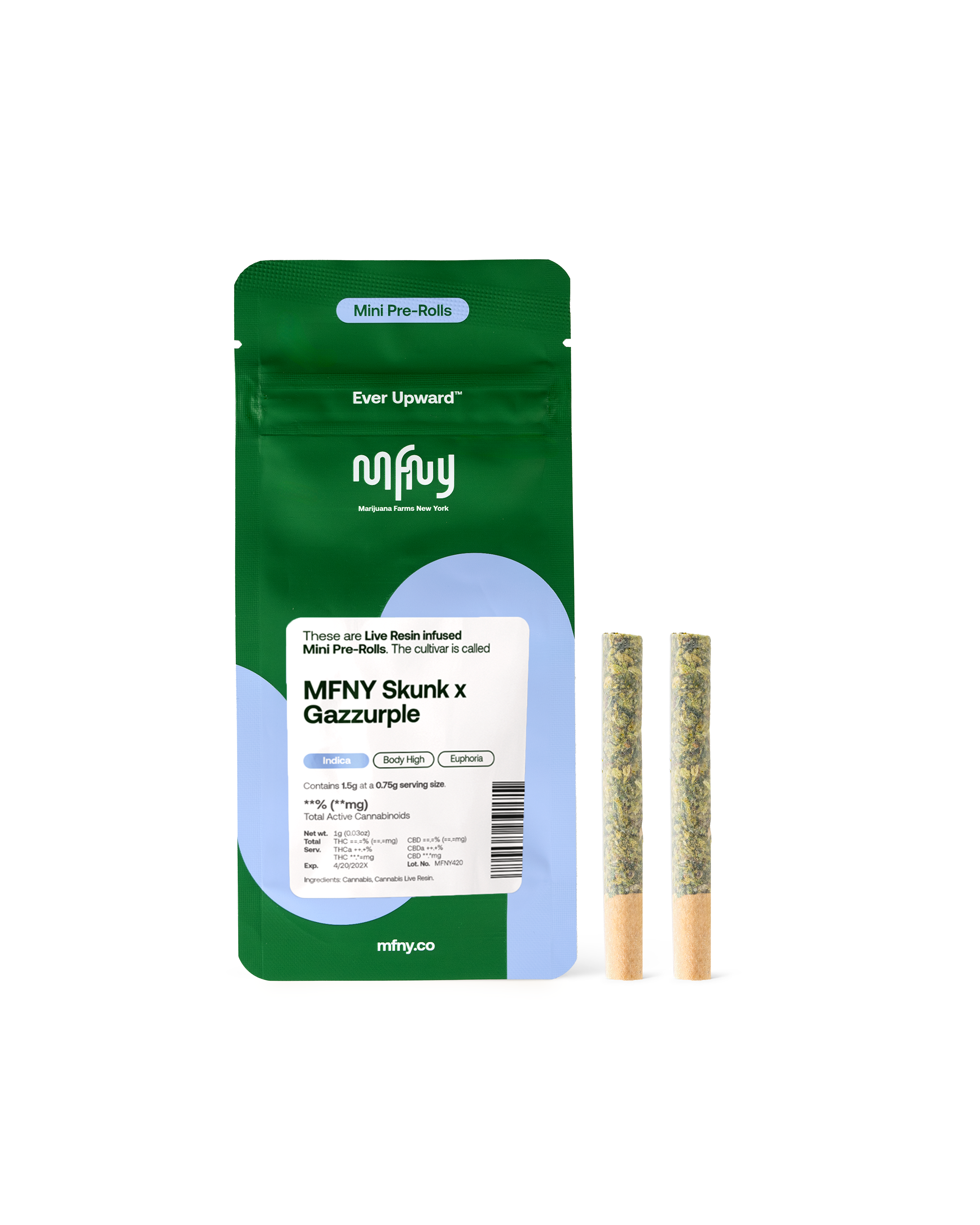 Photograph of product: Infused MFNY SKUNK x GAZZURPLE | 2-Pack