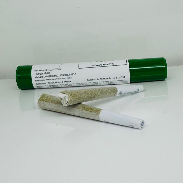 Photograph of product: Gas Monkey 2 Pack 0.5g Joints 21.84% TH-oui by ALASKAbuds