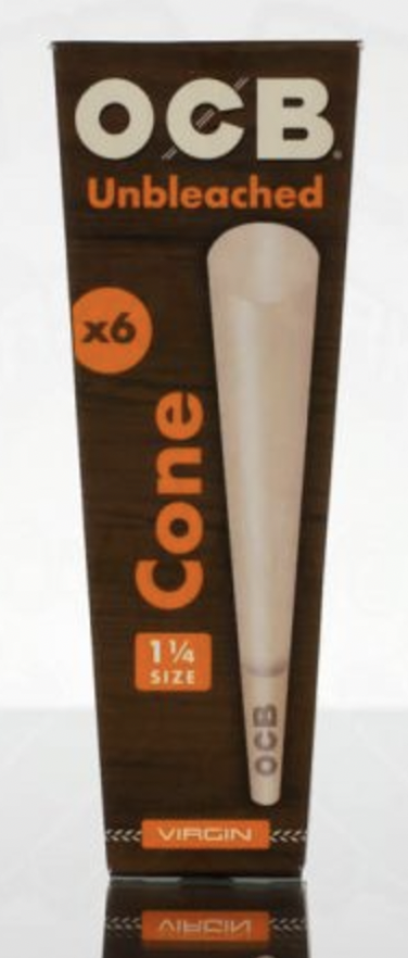 Photograph of product: OCB  1 1/4 UNBLEACHED CONE 6PK