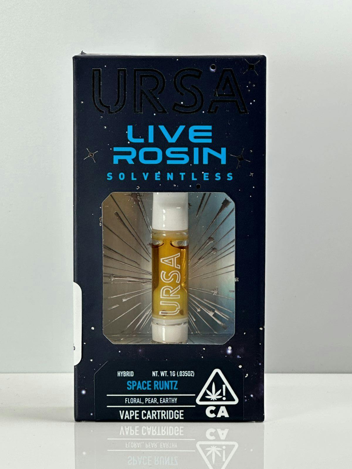 Photograph of product: URSA 1g Space Runtz Live Rosin Cart 72%