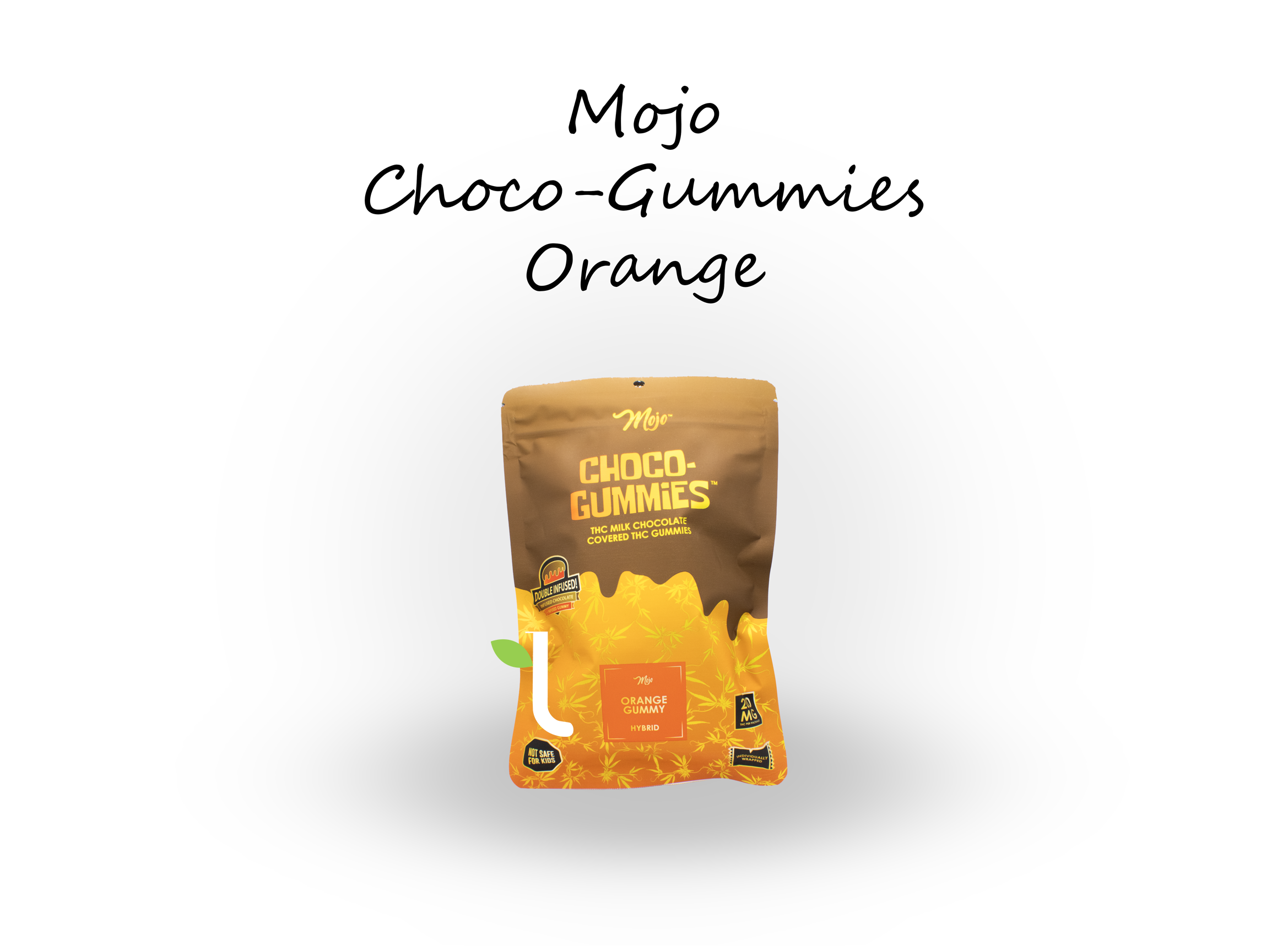 Photograph of product: Mojo | Milk Chocolate Orange | 200mg Choco-Gummies (Hybrid)