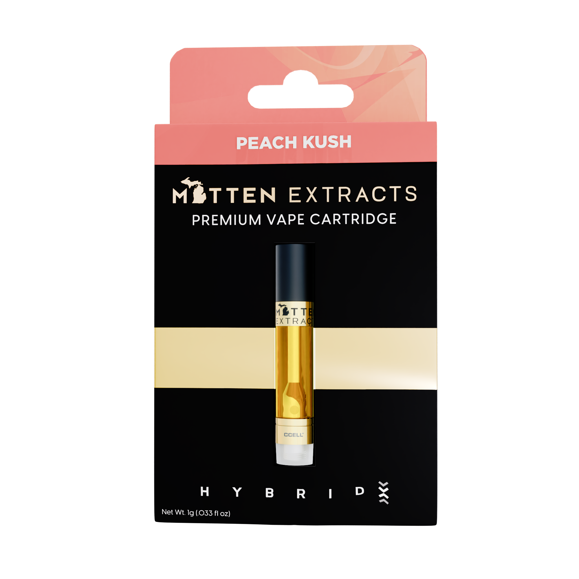 Photograph of product: Peach Kush 1g Cartridge