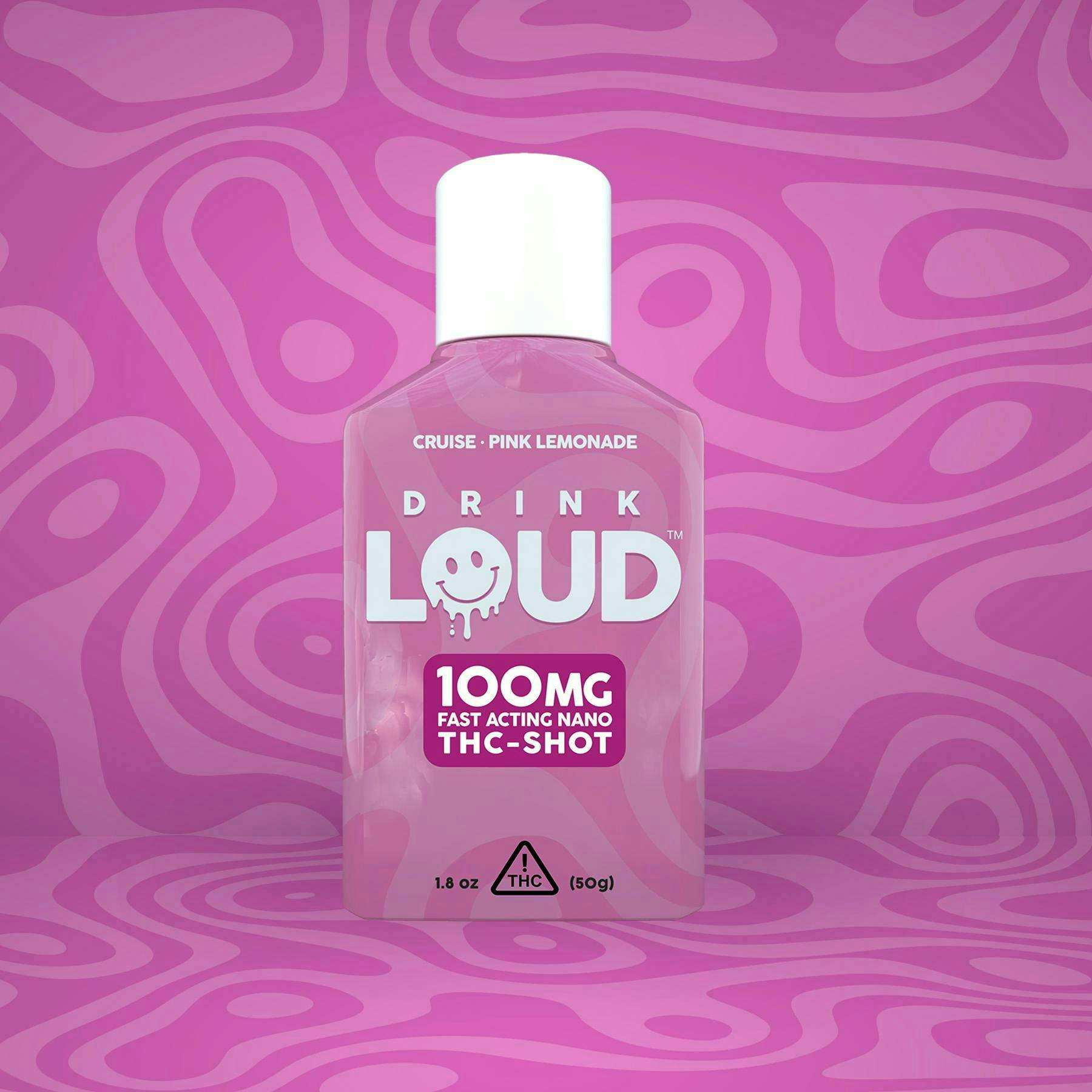 Photograph of product: Cruise Pink Lemonade Drink Loud 100mg TH-oui Shot - Rove