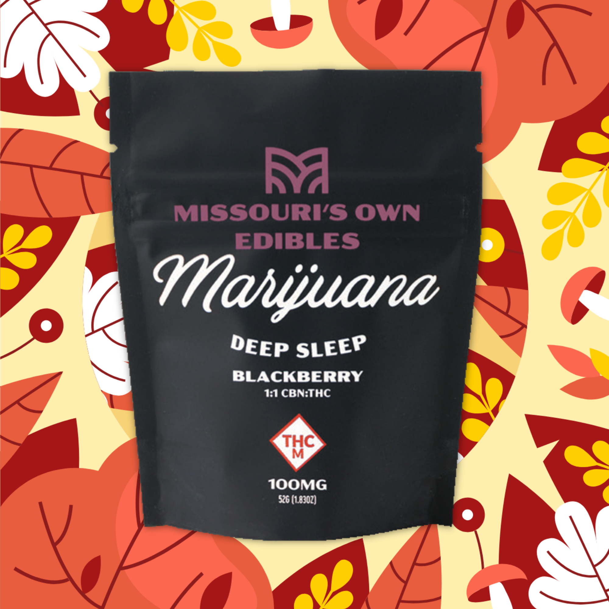 Photograph of product: Missouri's Own - Blackberry - Deep Sleep - 1:1 TH-oui:CBN - Gummies - 100mg (10pk)
