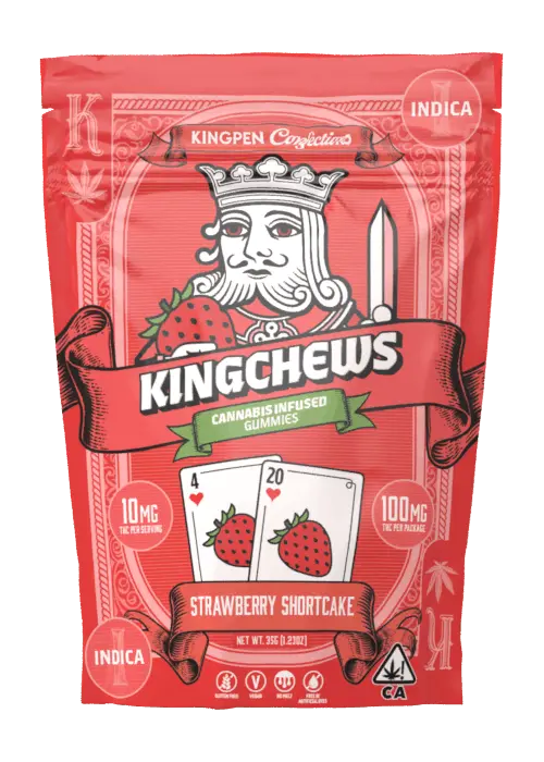 Photograph of product: KINGPEN - STRAWBERRY SHORTCAKE GUMMIES 100MG