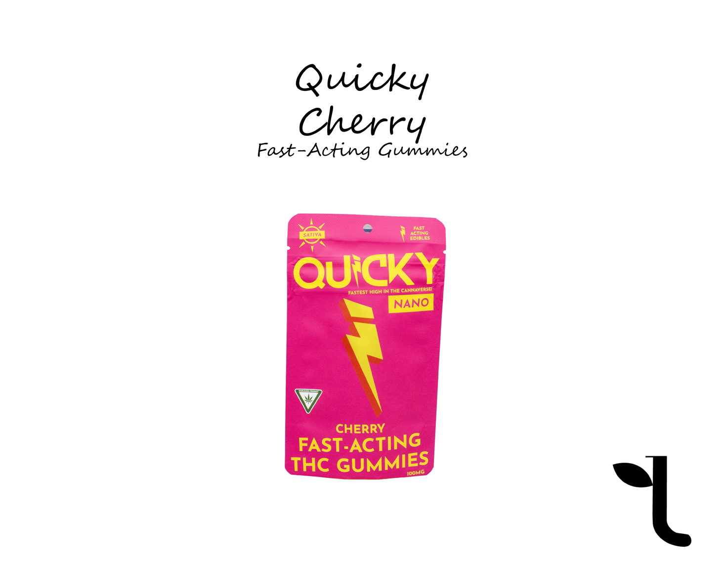 Photograph of product: Quicky | Cherry | 100mg Fast Acting Gummies (Oui'd)