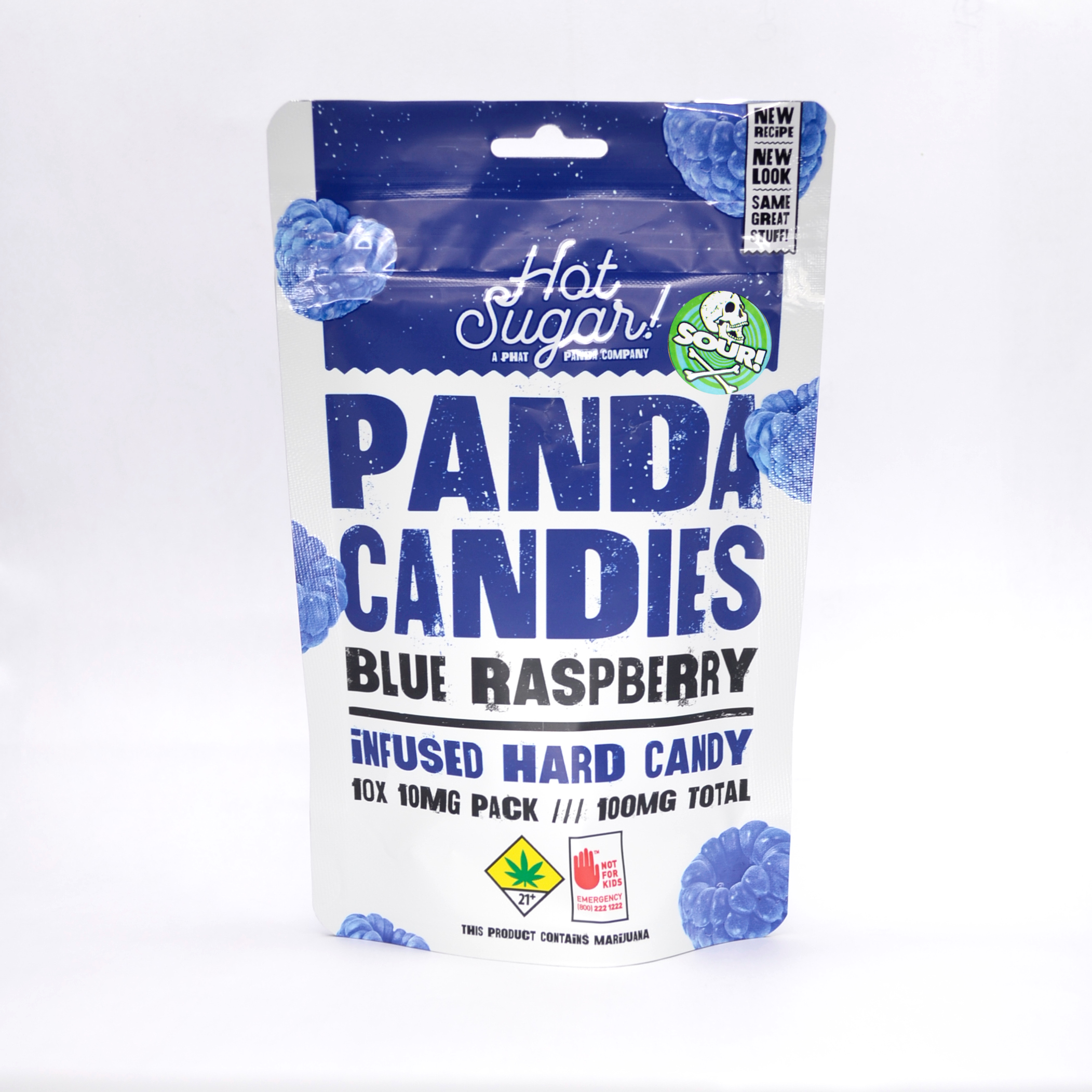 Photograph of product: Sour Blue Raspberry Panda Candies - SOUR | 10pk | (100mg)