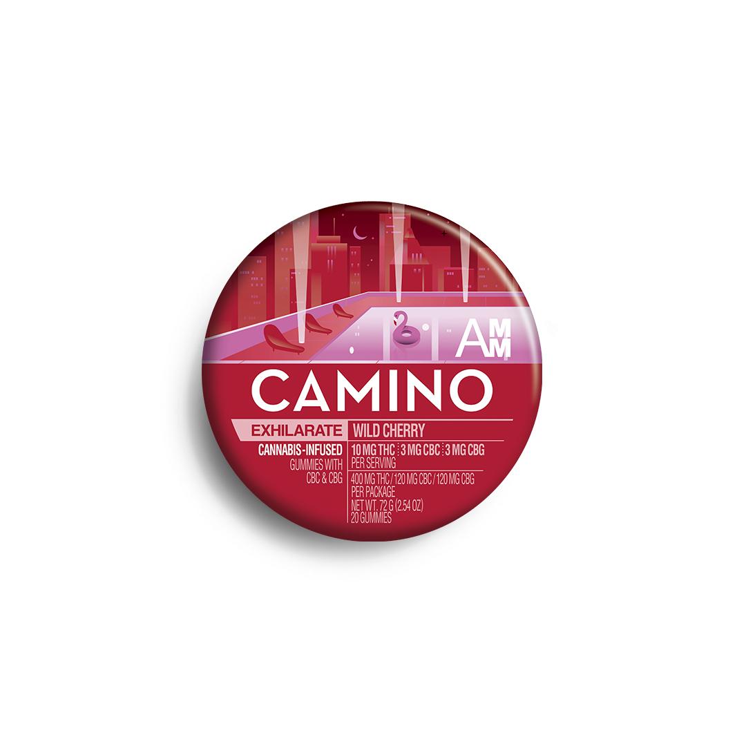 Photograph of product: Wild Cherry (Exhilarate) Gummies - 400mg by Camino