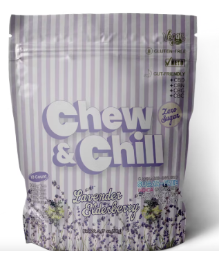 Photograph of product: Chew and Chill - Lavender Elderberry 10pk 100mg