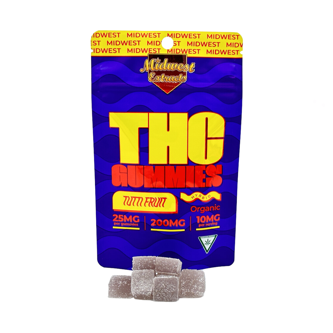 Photograph of product: Midwest Extracts | Hybrid Gummies | Yuzu | 200mg