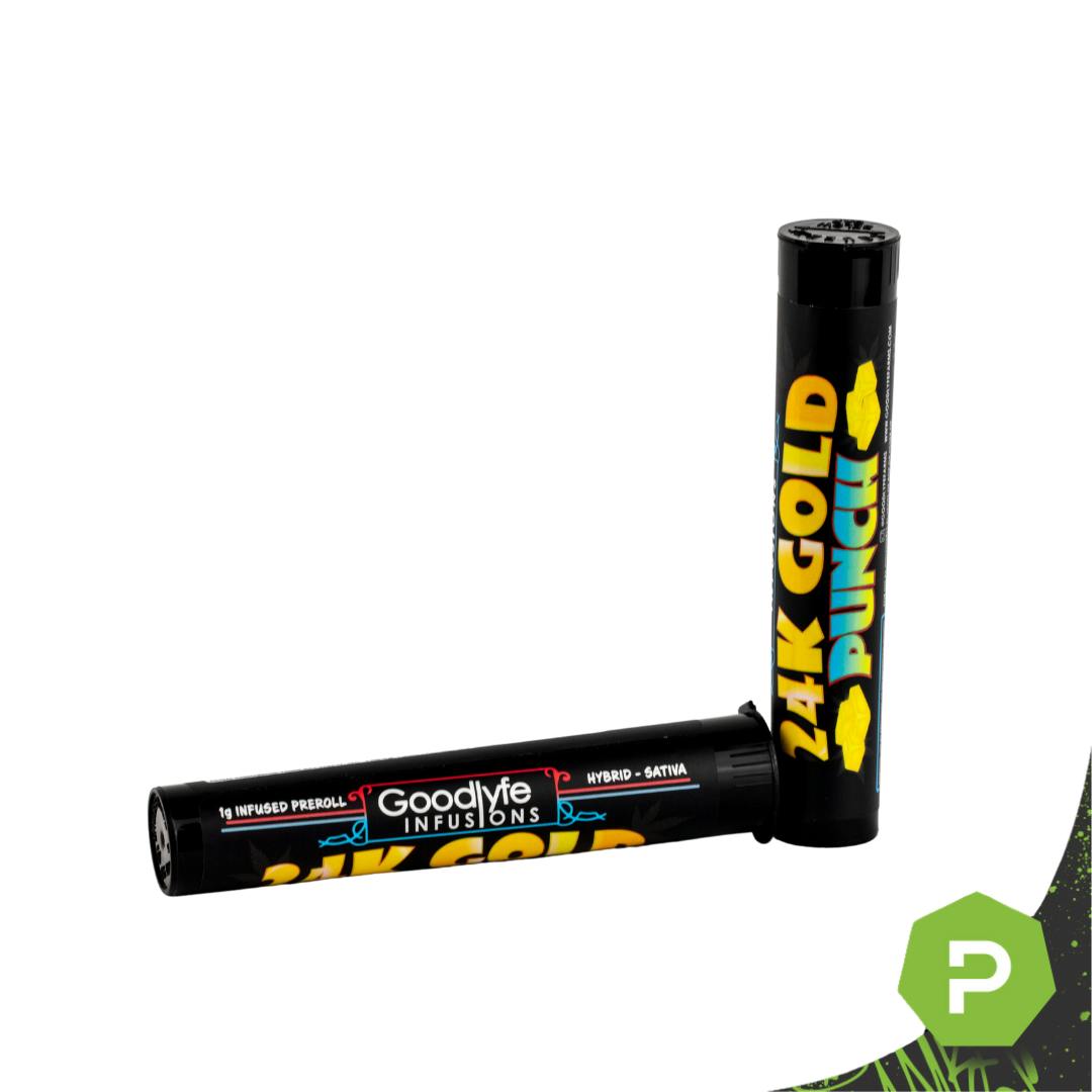 Photograph of product: Goodlyfe 24k Gold Punch Infused Pre Roll