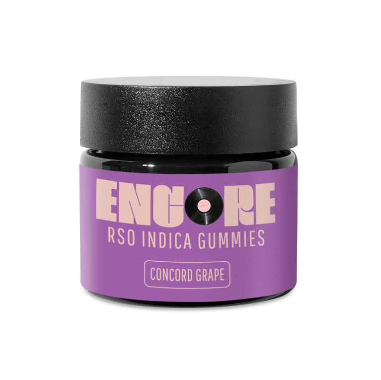 Photograph of product: RSO Concord Grape Gummies 100mg (10-Pack | 10mg Each)
