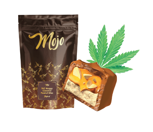 Photograph of product: Nuggy Caramel Peanut Bites | 20mg TH-oui x 10pk | Mojo