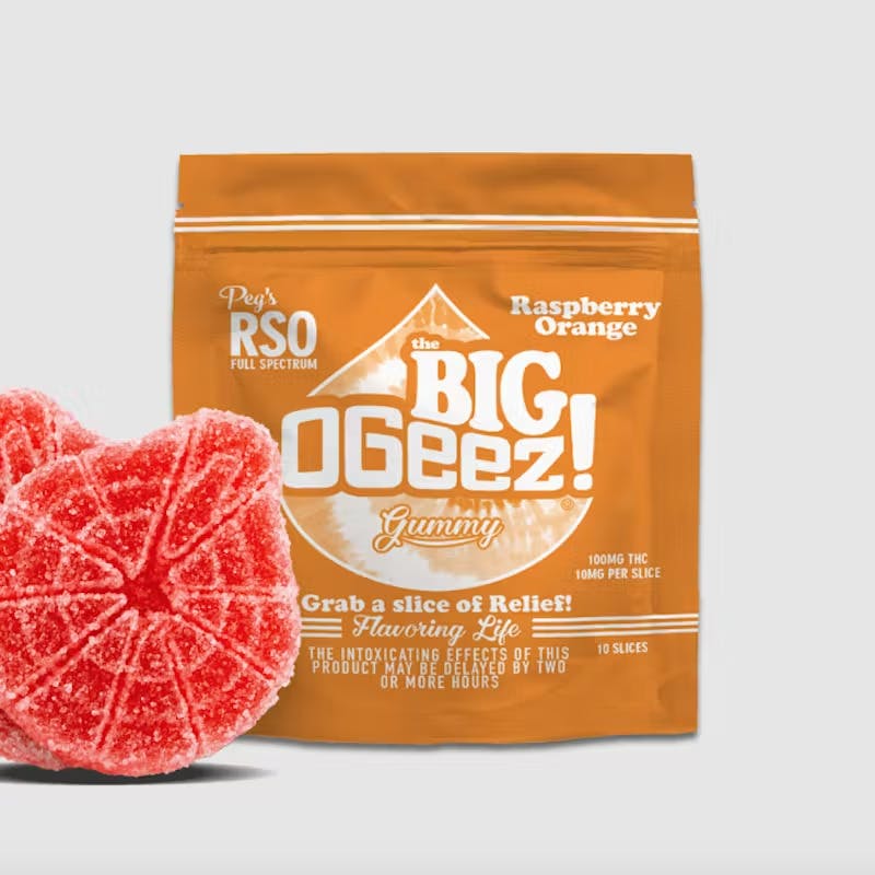 Photograph of product: BIG OGEEZ! | PEG'S RASPBERRY RSO | 100MG