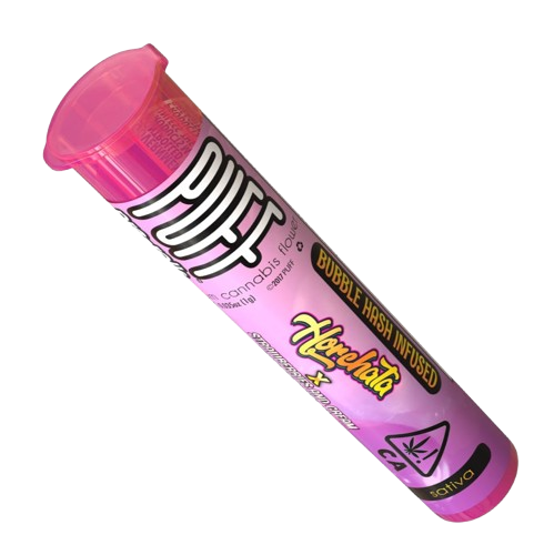 Photograph of product: PUFF | Horchata x Strawberries And Cream Bubble au chocolat Infused Pre-Roll | 1g