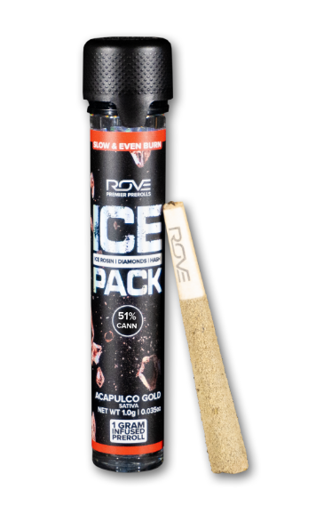 Photograph of product: ROVE 1G ACAPULCO GOLD ICE PACK INFUSED PRE-ROLL