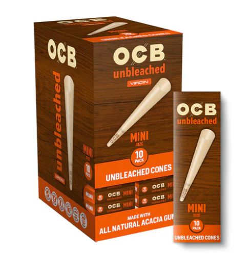 Photograph of product: OCB Unbleached Cones Mini Size | 10pk