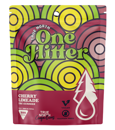 Photograph of Product: True North Cherry Limeade One Hitter Gummy | 200mg