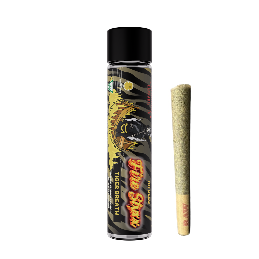 Photograph of product: Fire Styxx | Tiger Breath Infused Pre-Roll | 1g