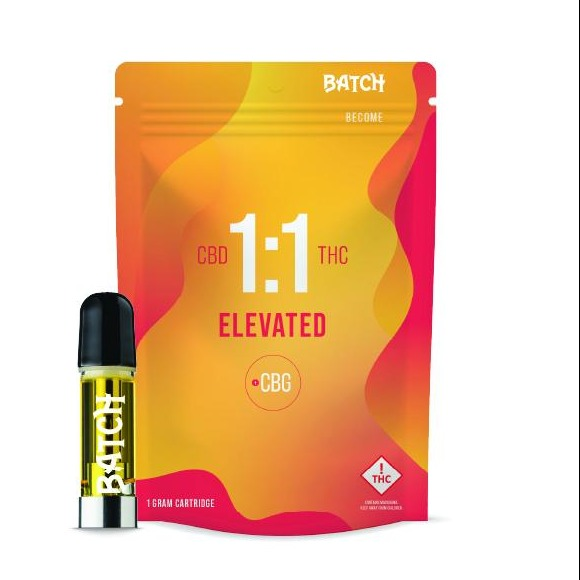 Photograph of product: Batch - Become Elevated 1:1 + CBG Cartridge 1g