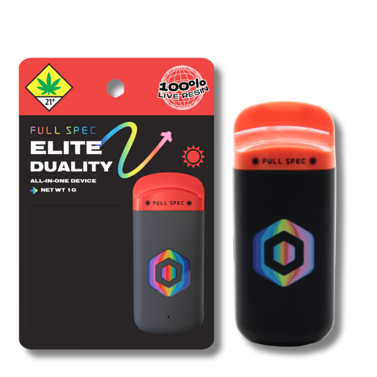 Photograph of Product: Black Afghani Rose Elite Duality Full Spectrum Liquid Live Resin Magnetic Disposable Vape (Full Spec Elite Duality)
