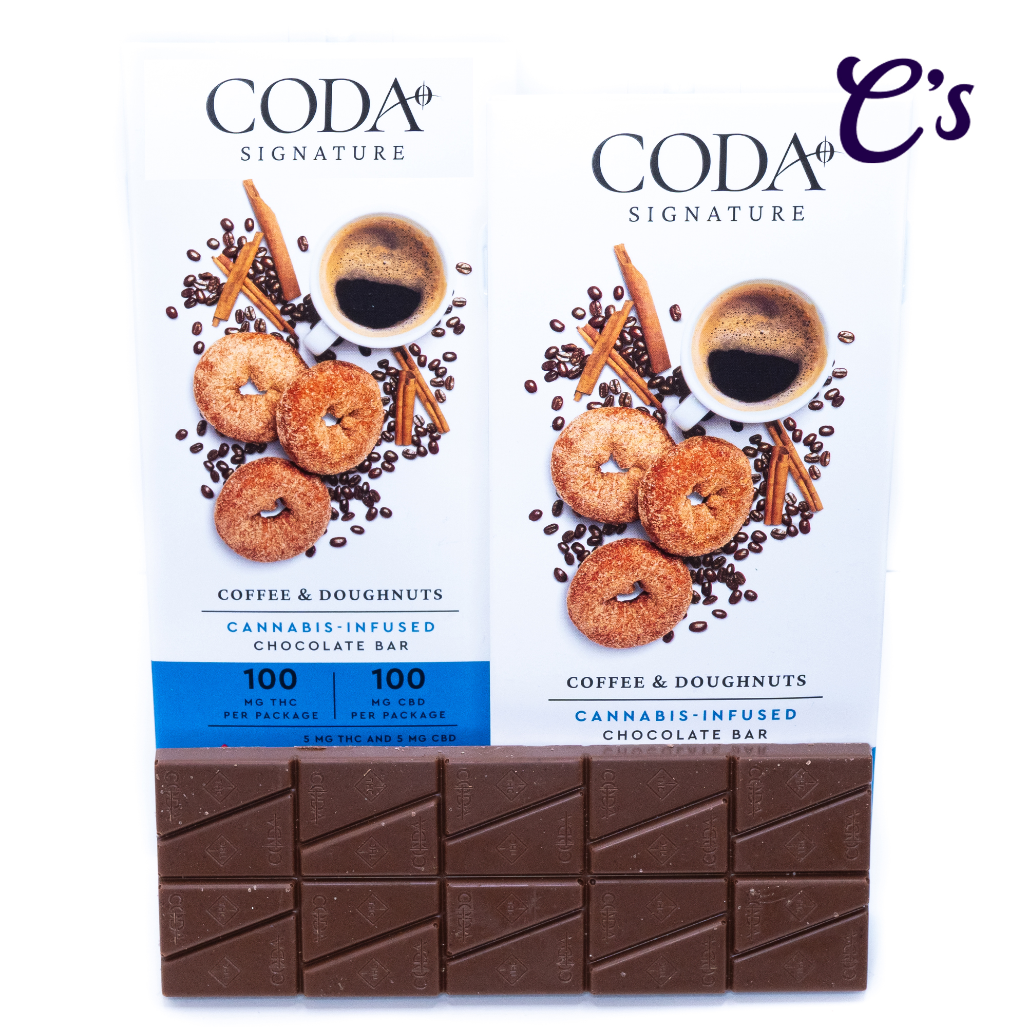 Photograph of product: Coda | Chocolate (CBD 1:1) Coffee & Donuts 100mg