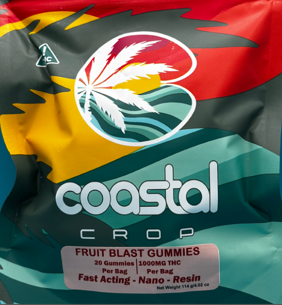 Photograph of product: Coastal Crop | 1000mg | Fruit Blast  | Gummies