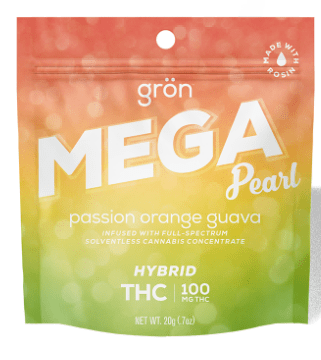 Photograph of product: Gron Mega Pearl Gummy: Passion Orange Guava - 