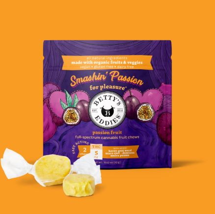 Photograph of product: Betty's Eddies Fruit Chews- Passion Fruit