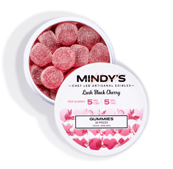 Photograph of product: Lush Black Cherry 1:1 CBD | Gummies | 100mg | Hybrid