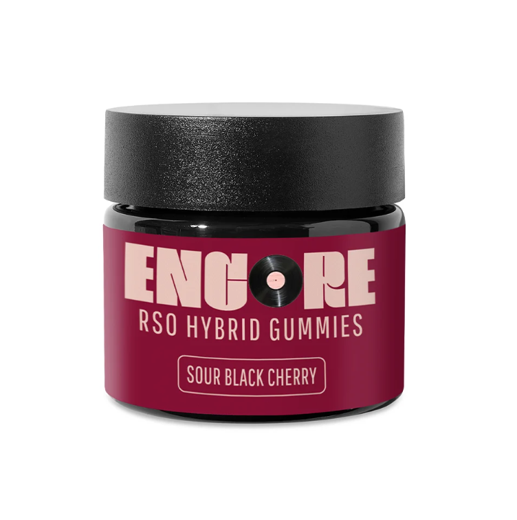 Photograph of product: RSO Sour Black Cherry Gummies 100mg (10-Pack | 10mg Each)