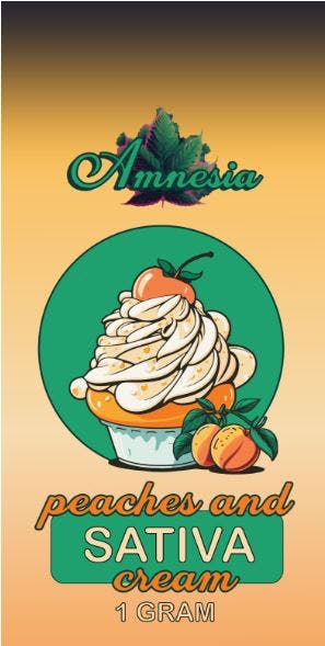 Photograph of product: AMNESIA | VAPE CART | 1G | PEACHES AND CREAM