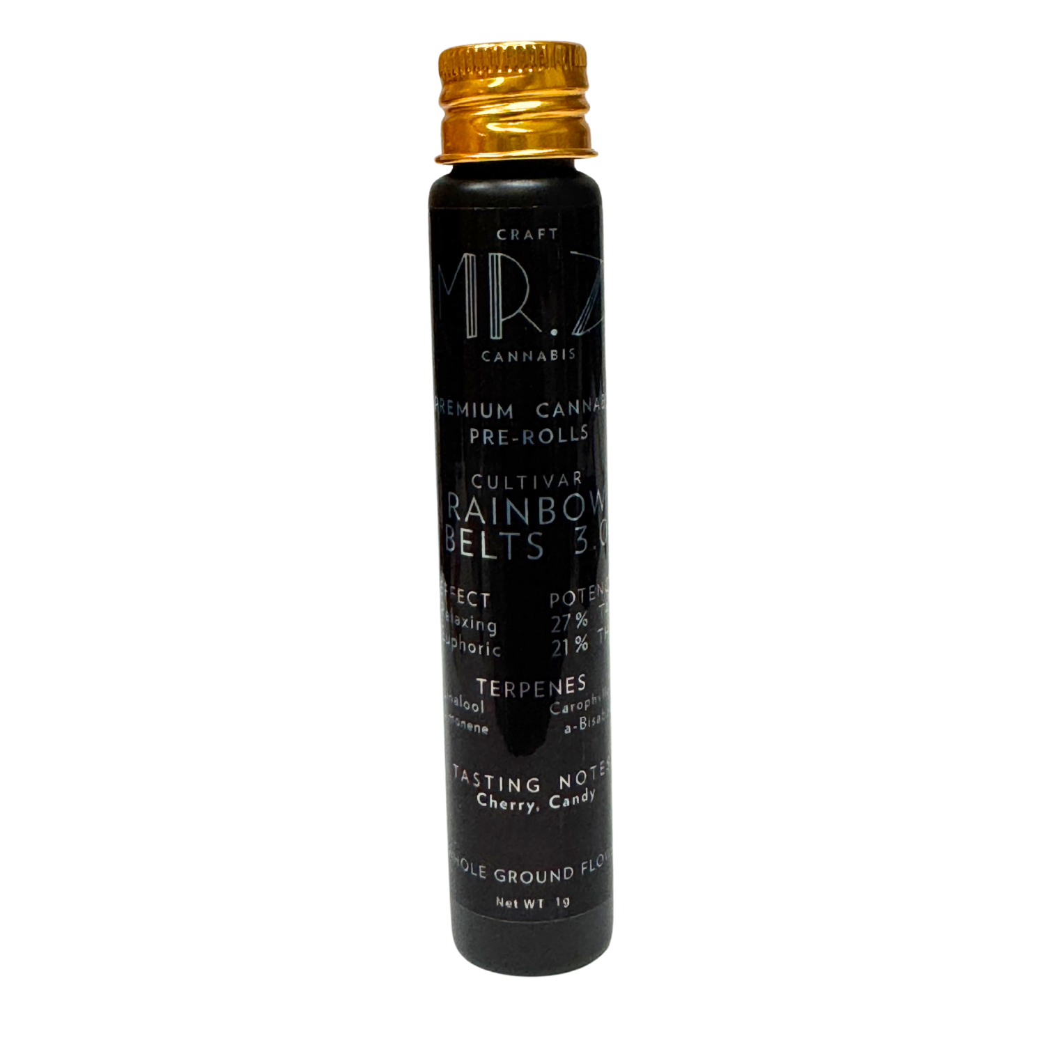 Photograph of Product: Rainbow Belts 3.0 | 1g Pre-roll | Mr Z Craft Cannabis