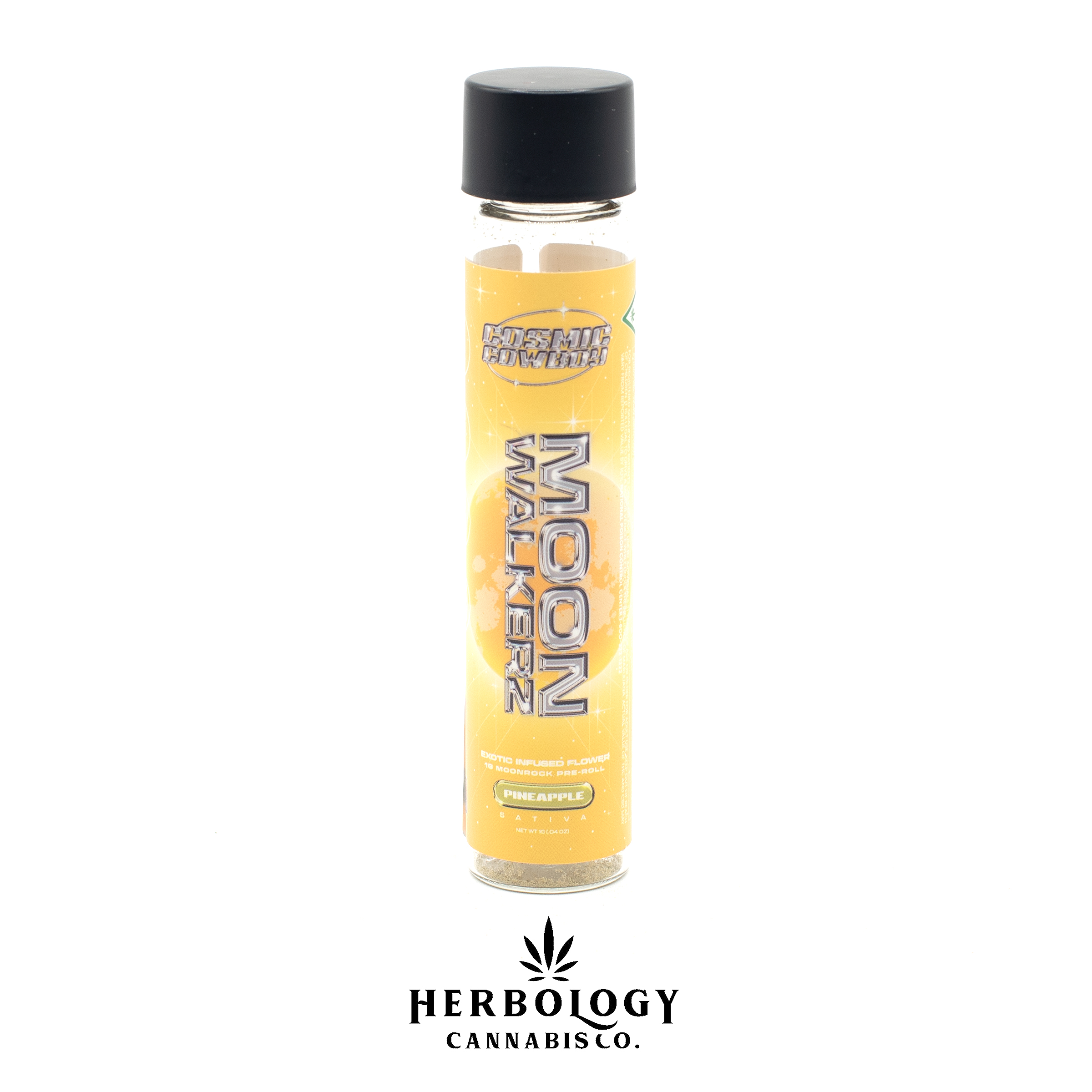 Photograph of product: Cosmic Cowboy | Moonrock Infused Pre-Roll | Moon Walkerz | Pineapple | 1g