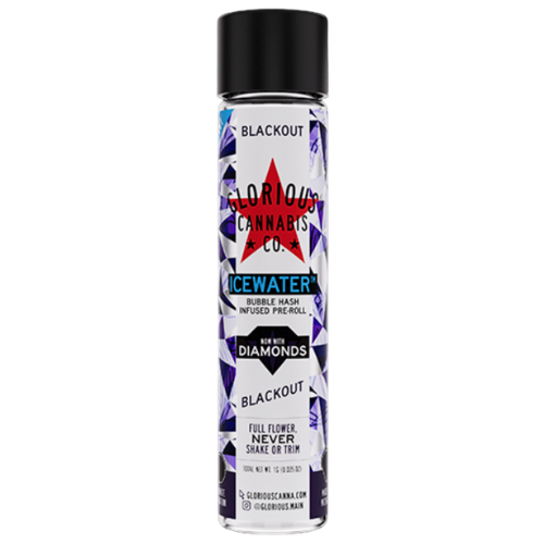 Photograph of product: Glorious Oui'd Blackout Diamond Bubble au chocolat Infused Pre-Roll 1g