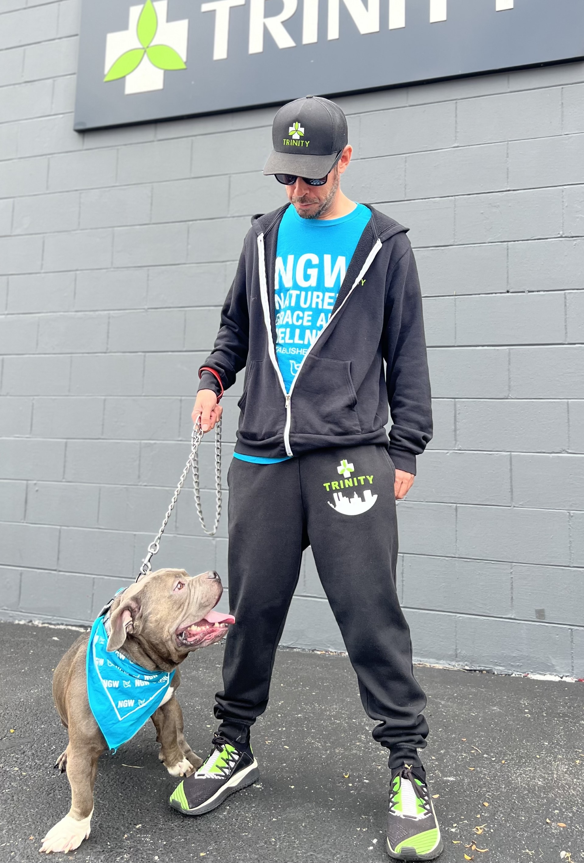 Photograph of product: Trinity Black Cityscape Joggers XLG