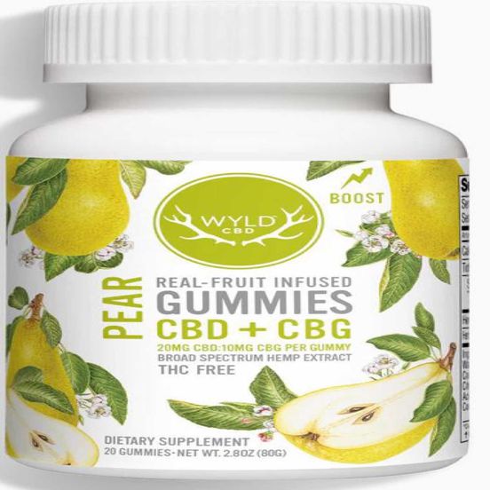 Photograph of product: WYLD Peach 20MG CBD + 10MG CBC - 