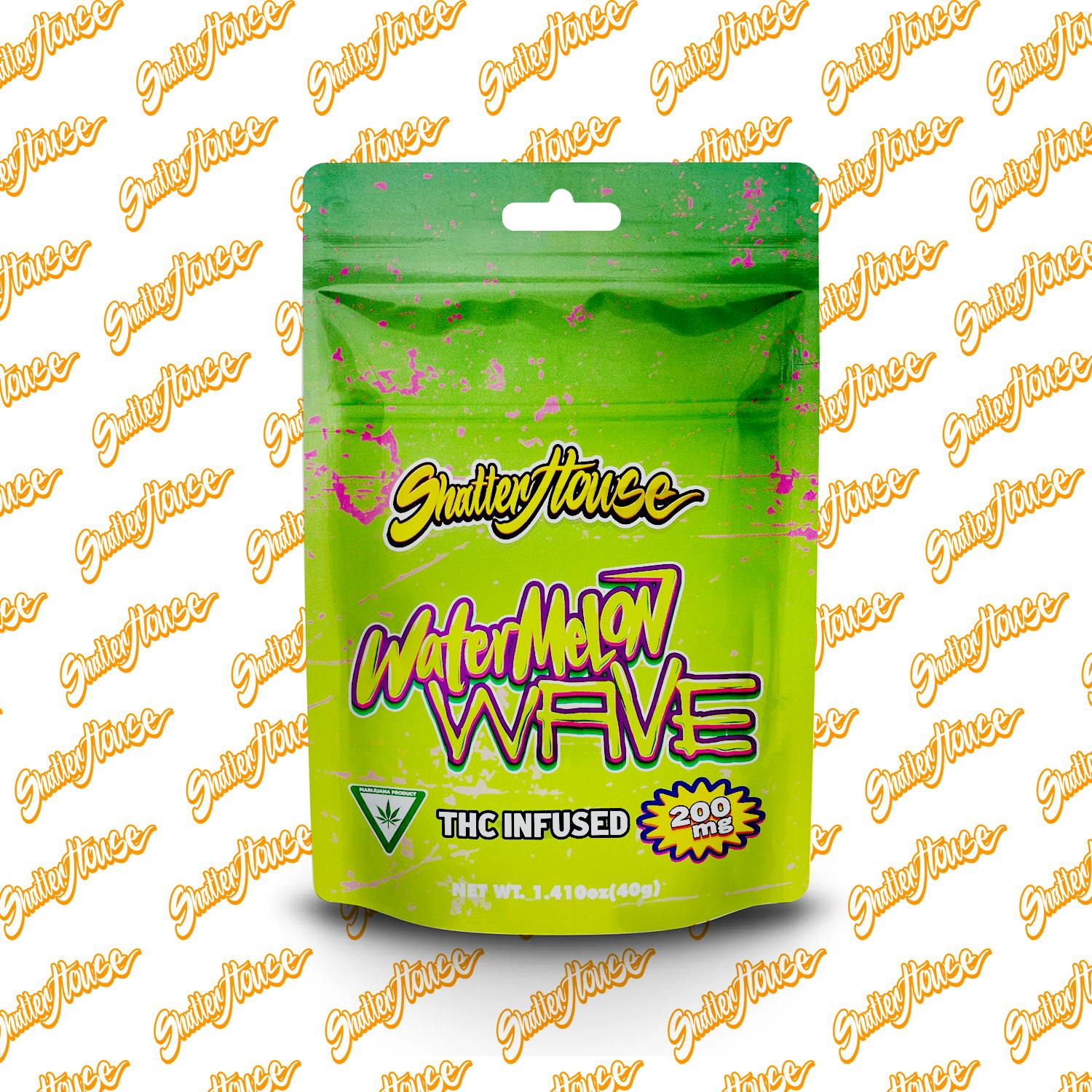 Photograph of product: Shatter House 200mg Gummies | Watermelon Wave